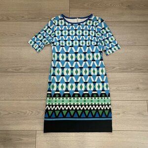 Eliza J Geometric Shift Dress RN 54163 Size O Petite